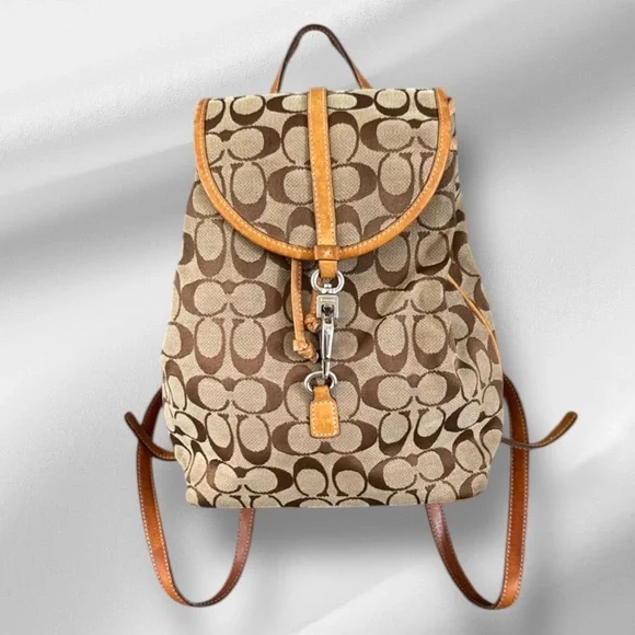 Coach | Bags | Vintage Coach Signature Jacquard Leather Trim  display picture 1